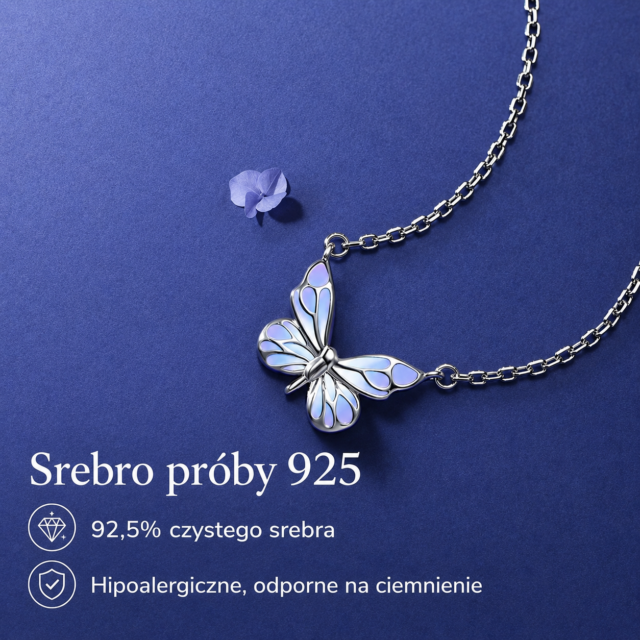 [NOWOŚĆ] Naszyjnik Morpho Lumière Violet